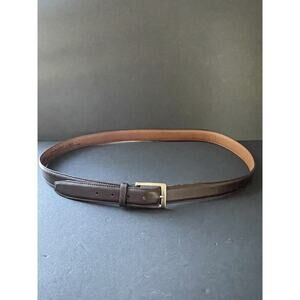 Leegin Mens Genuine Leather Belt Size 44 Brown Handcrafted Made In USA 20308
